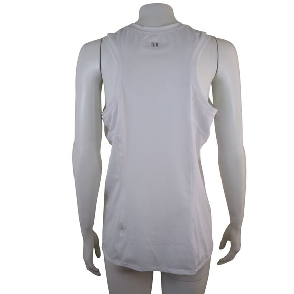 TAIL Sarita White Racerback Tennis Tank Womens L - Picture 3 of 6